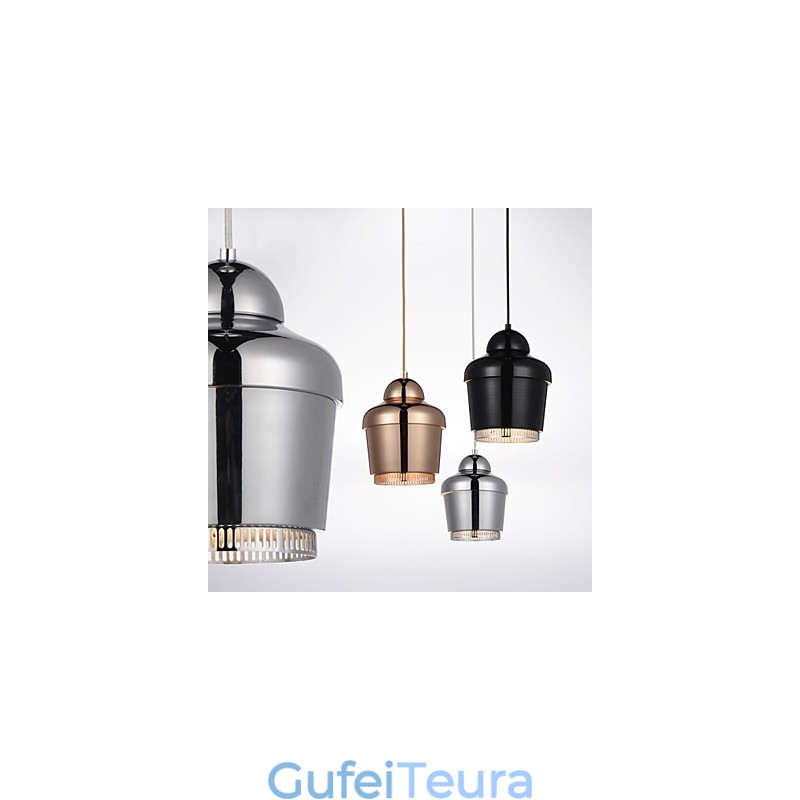 מנורת תליון 1 אור מודרני פשטות זהב כרום שחור לבן פלדת פחמן נברשת מתכת