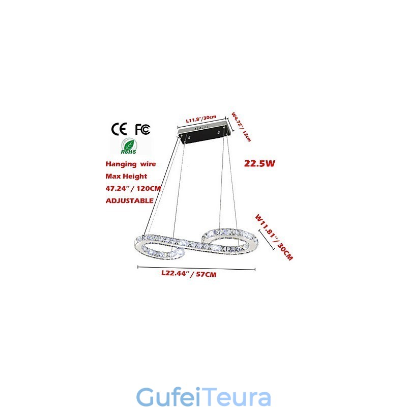 דגם אור תליון מנורות קריסטל מודרניות תאורה גופי תאורה מפוארים לתקרה
