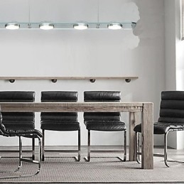 מנורת שולחן מסעדה מלבנית זכוכית