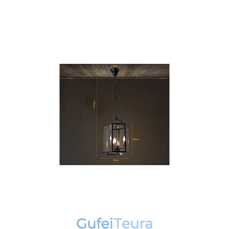 מסורתי קלאסי וינטג רטרו פנס כפרי בסגנון מיני ציור מתכת תליון אור אוכל