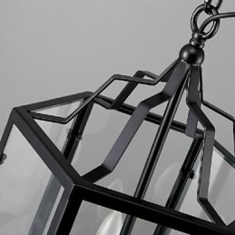 מסורתי קלאסי וינטג רטרו פנס כפרי בסגנון מיני ציור מתכת תליון אור אוכל