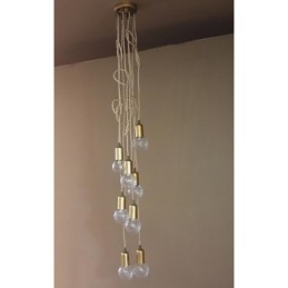 מסורתי קלאסי כפרי לודג' בציר רטרו פנס תוף מדינה גלובוס מיני סגנון ציור זכוכית תליון אור