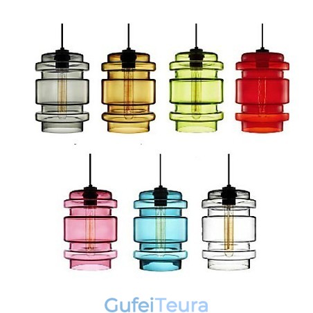 צבע ממתקים אמנות ראש יחיד זכוכית נברשת זכוכית גוון (לבן אפור צהוב ירוק אדום ורוד כחול)