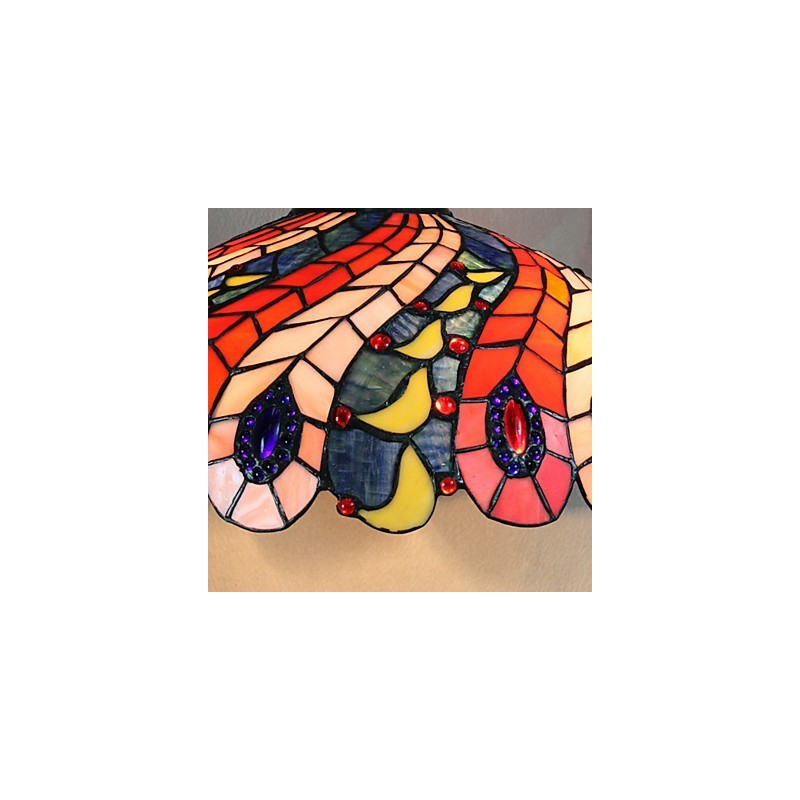 תאורת תליון עם 2 אורות בגוון בדוגמת נוצות טווס