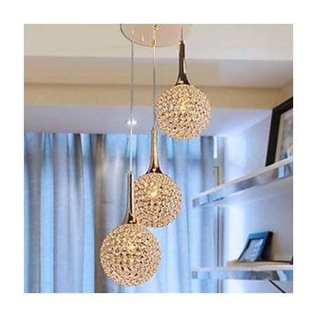 צלחת נברשת קריסטל מודרנית