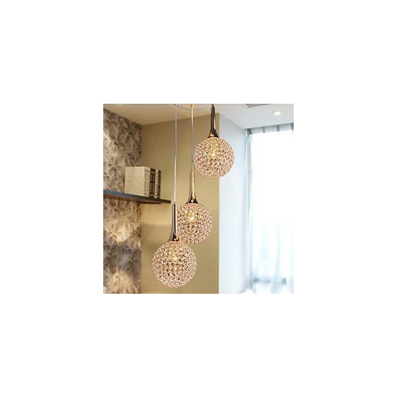 צלחת נברשת קריסטל מודרנית