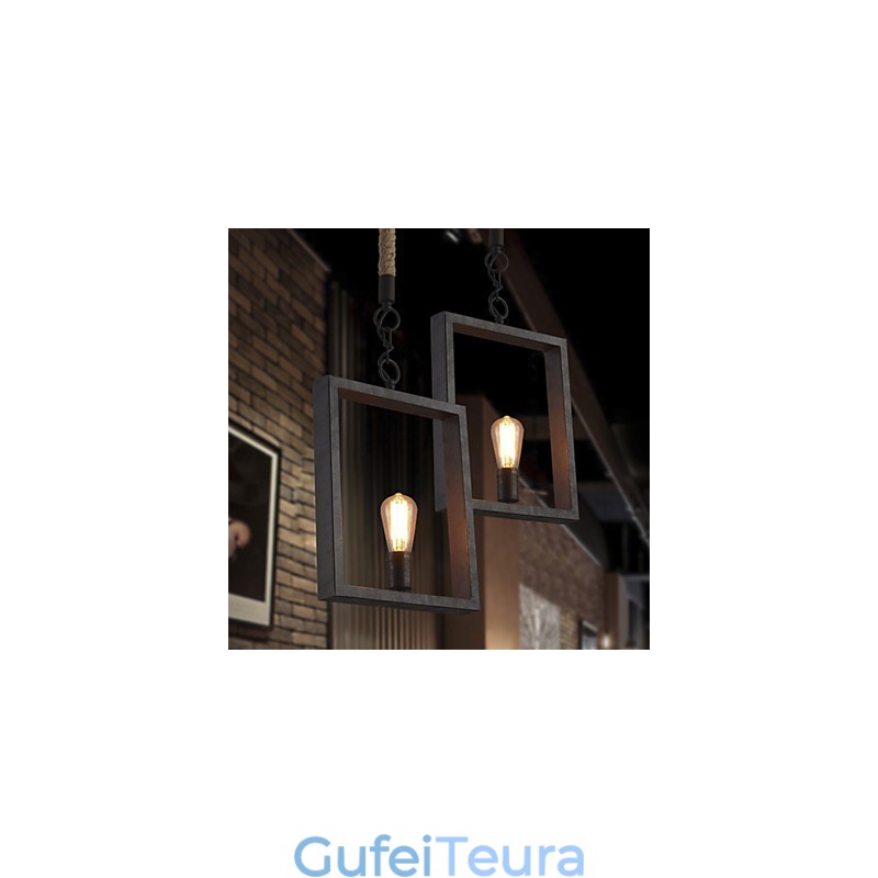 תליון Rustic Lodge Vintage רטרו אוכל חנות קניות מתכת