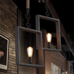 תליון Rustic Lodge Vintage רטרו אוכל חנות קניות מתכת