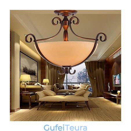 כפרי לודג' וינטג' מיני סגנון ציור מתכת אור תליון