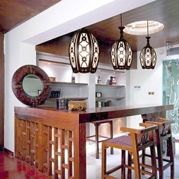 עכשווי ומכווץ Creative Wood מנורת מנורת מנורת תלייה