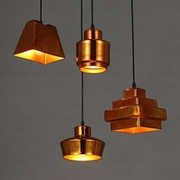 אמריקן קאנטרי רטרו נברשת זכוכית חלודה לשבת Droplight