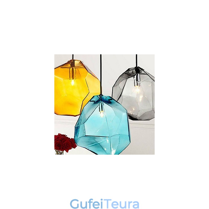 Creative Ice זכוכית קריסטל יהלום תליון מנורת Droplight Chromatic Light