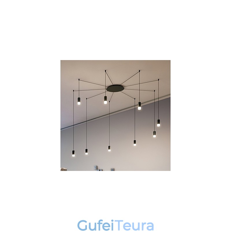 תאורת תליון בעיצוב קו גיאומטרי יצירתי בצפון אירופה