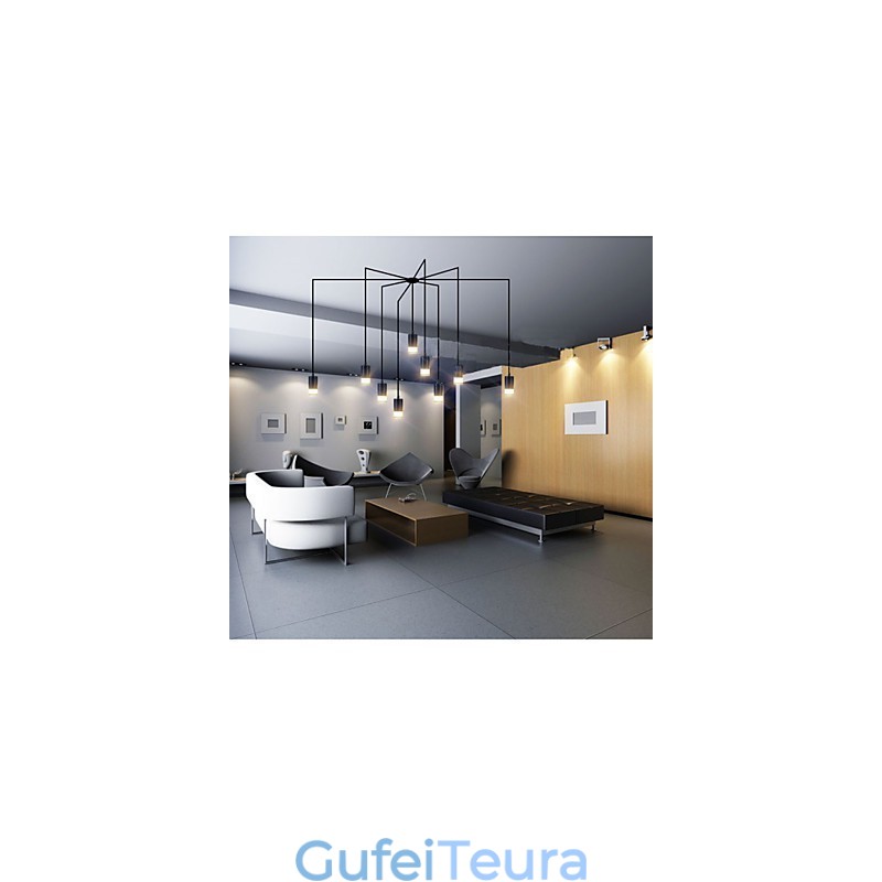 תאורת תליון בעיצוב קו גיאומטרי יצירתי בצפון אירופה