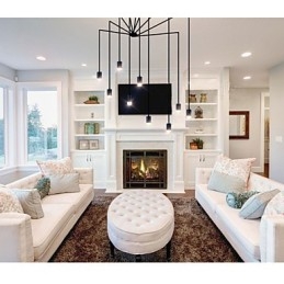 תאורת תליון בעיצוב קו גיאומטרי יצירתי בצפון אירופה