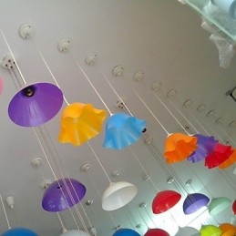 ראש יחיד קו אקריליק ארובה שקופה Droplight מנורת סופרמרקט