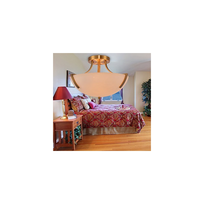 כפרי לודג' וינטג' מיני סגנון ציור מתכת אור תליון