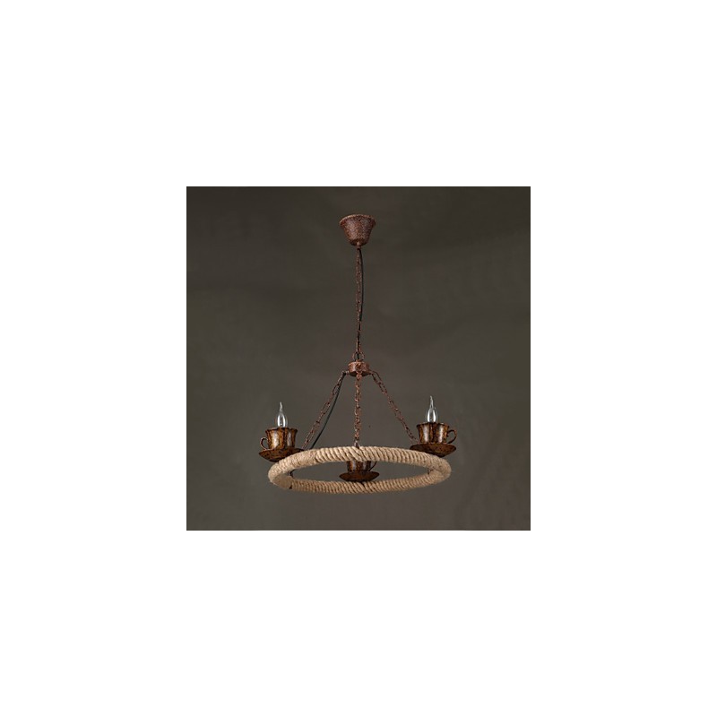 ציור כפרי וינטג' מוסך אור תליון מתכת