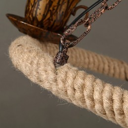 ציור כפרי וינטג' מוסך אור תליון מתכת