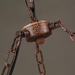 ציור כפרי וינטג' מוסך אור תליון מתכת