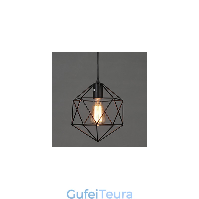 קו גיאומטרי יהלום נברשת ברזל יצוק תליון אור מודרני עכשווי