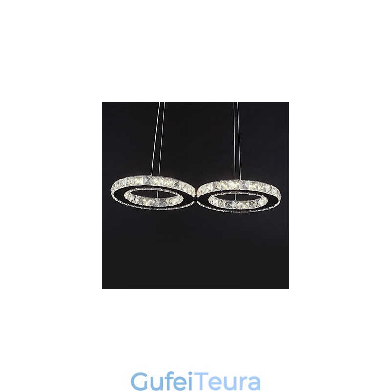 אור תליון מתכת קריסטל מודרני מודרני כרום