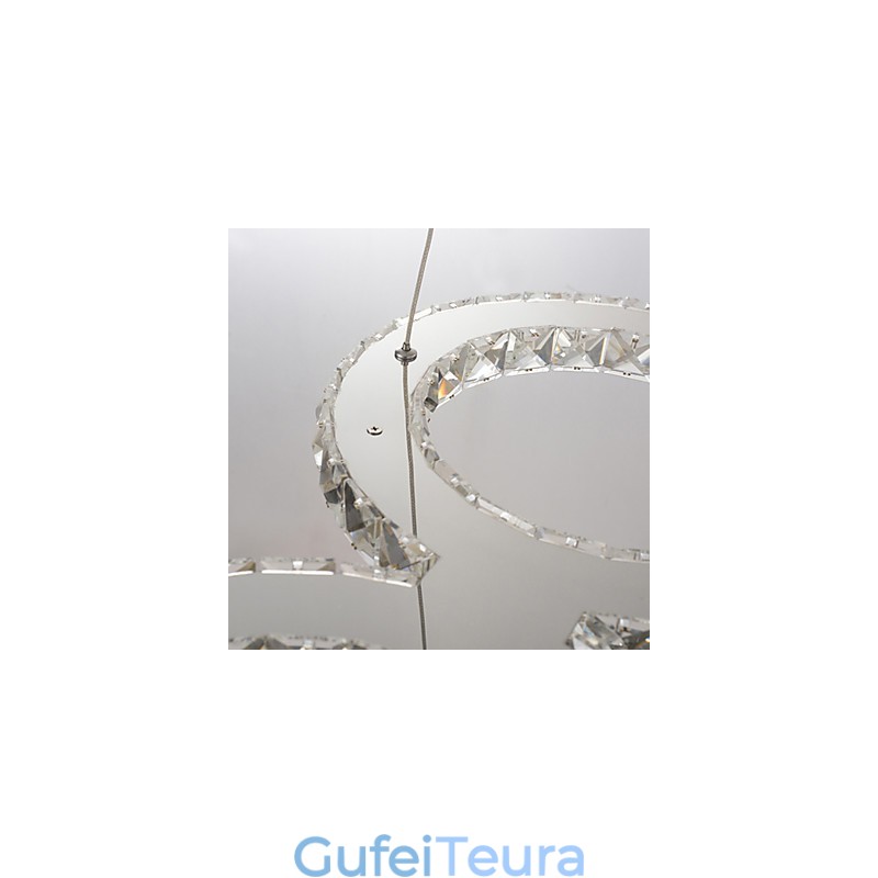 אור תליון מתכת קריסטל מודרני מודרני כרום