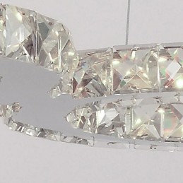 אור תליון מתכת קריסטל מודרני מודרני כרום