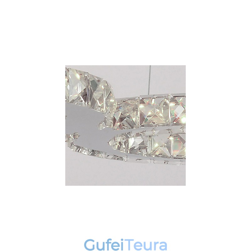 אור תליון מתכת קריסטל מודרני מודרני כרום