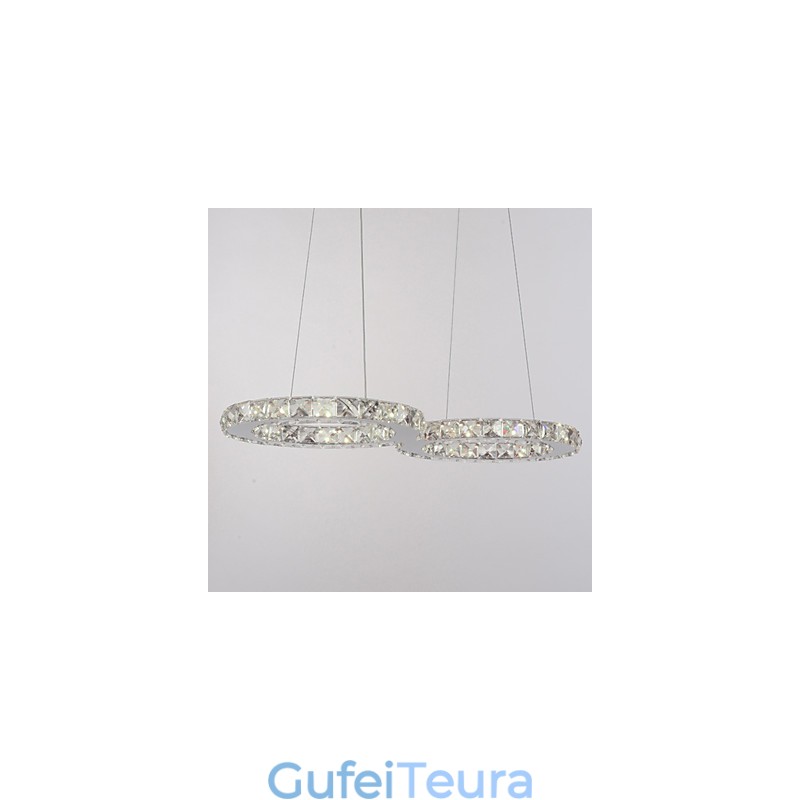 אור תליון מתכת קריסטל מודרני מודרני כרום