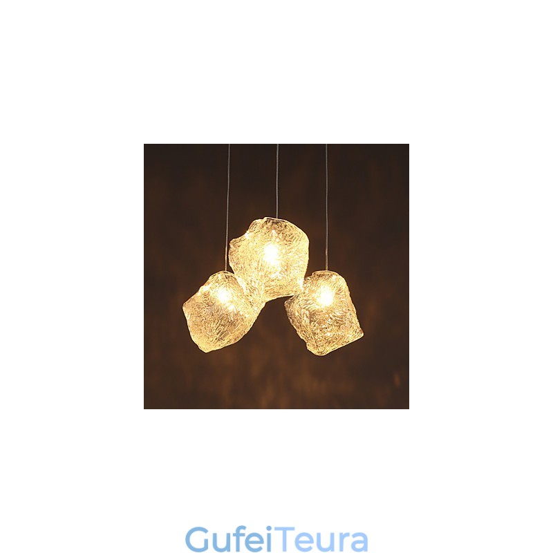 אמנות עכשווית וחוזה זכוכית ארוחות לא סדירות נברשת קרח קריסטל