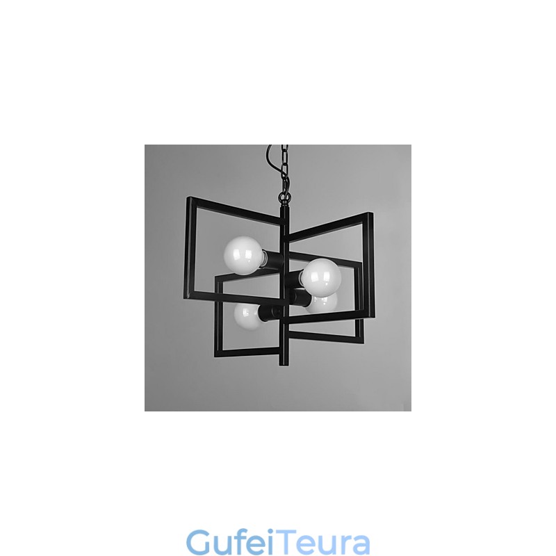 ציור כפרי וינטג' מוסך אור תליון מתכת