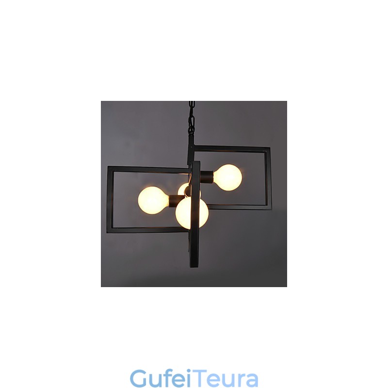 ציור כפרי וינטג' מוסך אור תליון מתכת