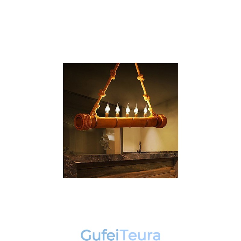 בית קפה פסטורלית נוסטלגיה נברשת במבוק דקורטיבית