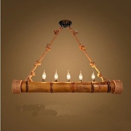 בית קפה פסטורלית נוסטלגיה נברשת במבוק דקורטיבית