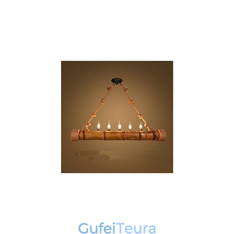 בית קפה פסטורלית נוסטלגיה נברשת במבוק דקורטיבית