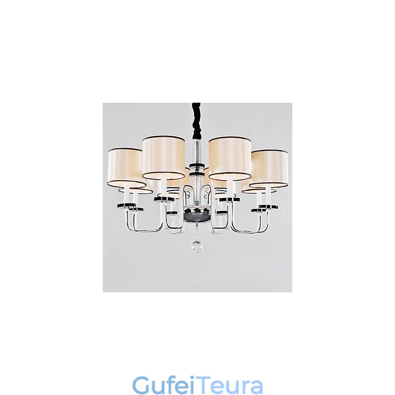 נברשת מתכת כרום קריסטל מודרנית עכשווית