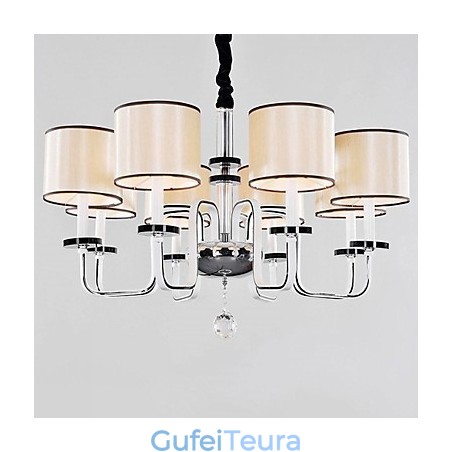 נברשת מתכת כרום קריסטל מודרנית עכשווית