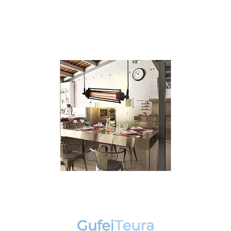 לופט תליון נברשת רטרו מנורת וינטג' קלאסית אור מתכת מדינה