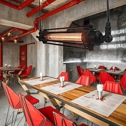 לופט תליון נברשת רטרו מנורת וינטג' קלאסית אור מתכת מדינה