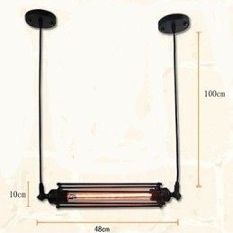 לופט תליון נברשת רטרו מנורת וינטג' קלאסית אור מתכת מדינה