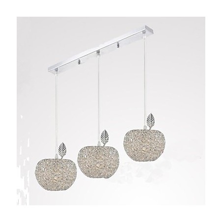 נברשת אלומיניום ארוגה עם שלוש מנורת ראש תפוח