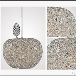 נברשת אלומיניום ארוגה עם שלוש מנורת ראש תפוח