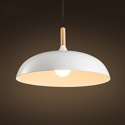 רטרו תליון אור ציור עץ+מתכת מנורות תליון קפה