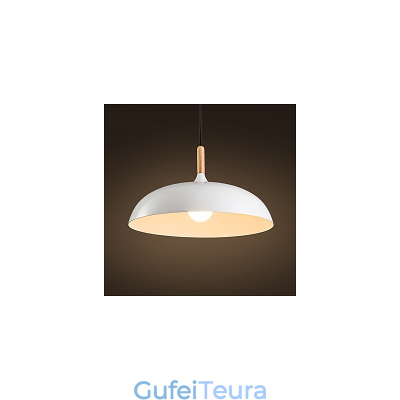 רטרו תליון אור ציור עץ+מתכת מנורות תליון קפה