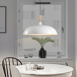 רטרו תליון אור ציור עץ+מתכת מנורות תליון קפה