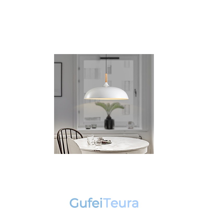 רטרו תליון אור ציור עץ+מתכת מנורות תליון קפה