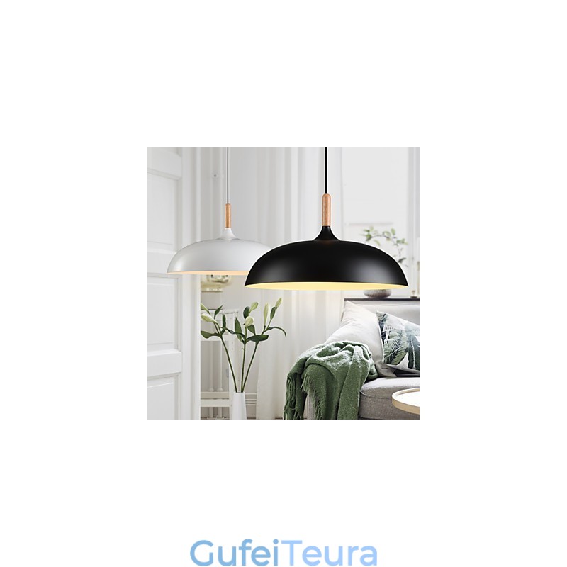 רטרו תליון אור ציור עץ+מתכת מנורות תליון קפה