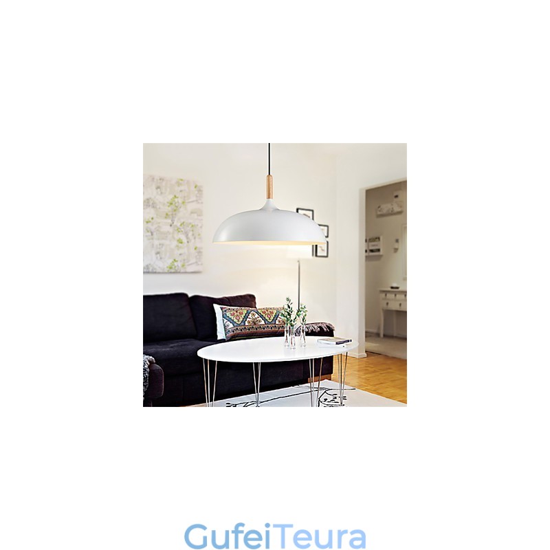 רטרו תליון אור ציור עץ+מתכת מנורות תליון קפה