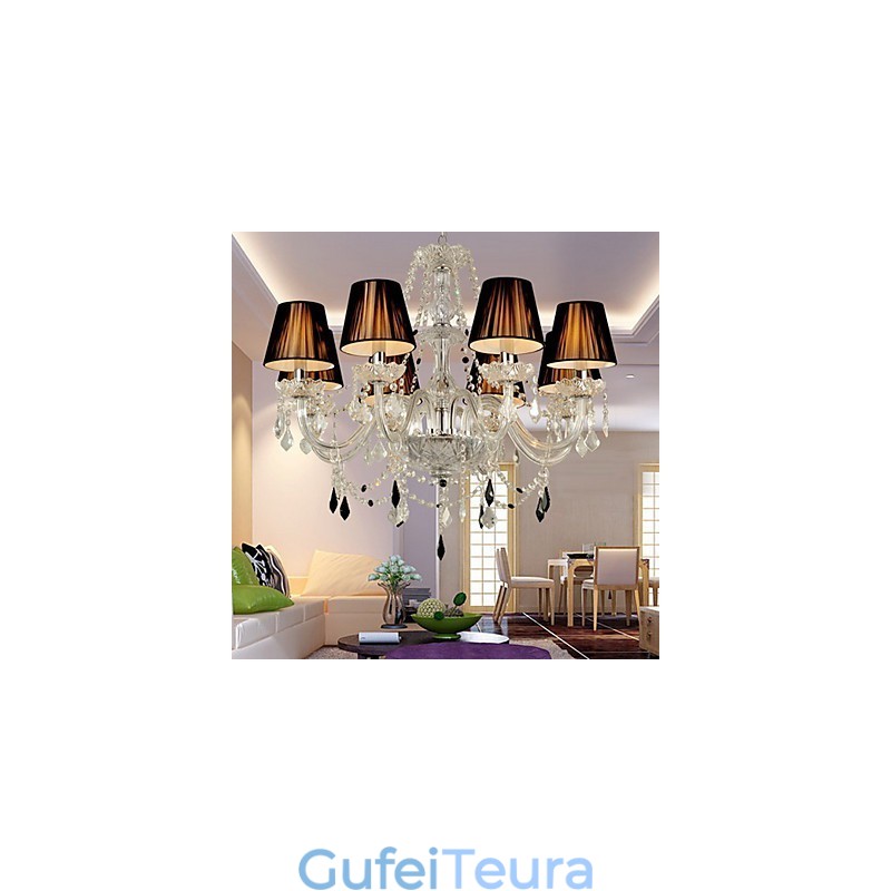 נברשת קריסטל אלגנטית עם 8 נורות